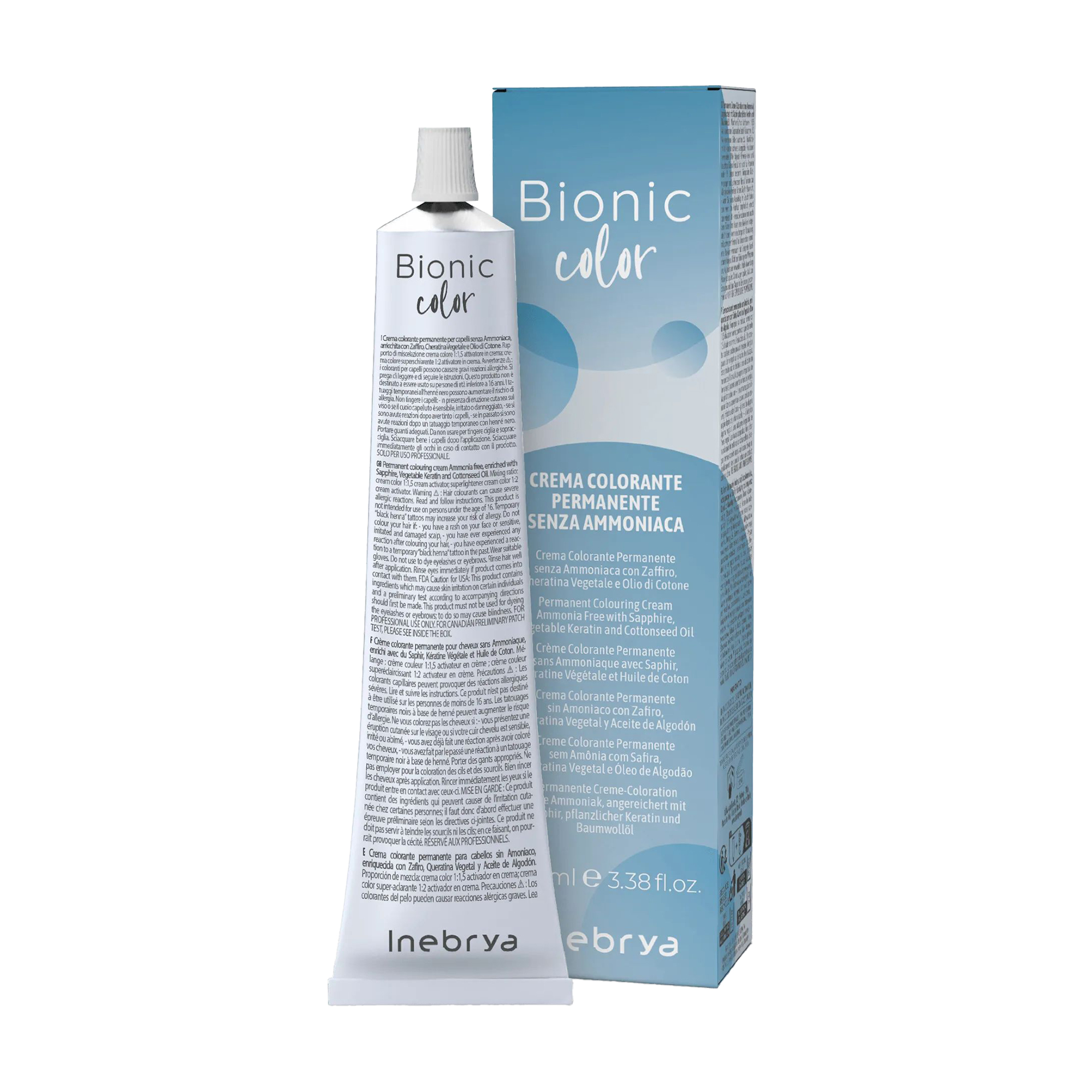 Уцінка! Напівперманентна крем-фарба для волосся Inebrya Bionic Color 5/00 Intense Light Chestnut, 100 мл